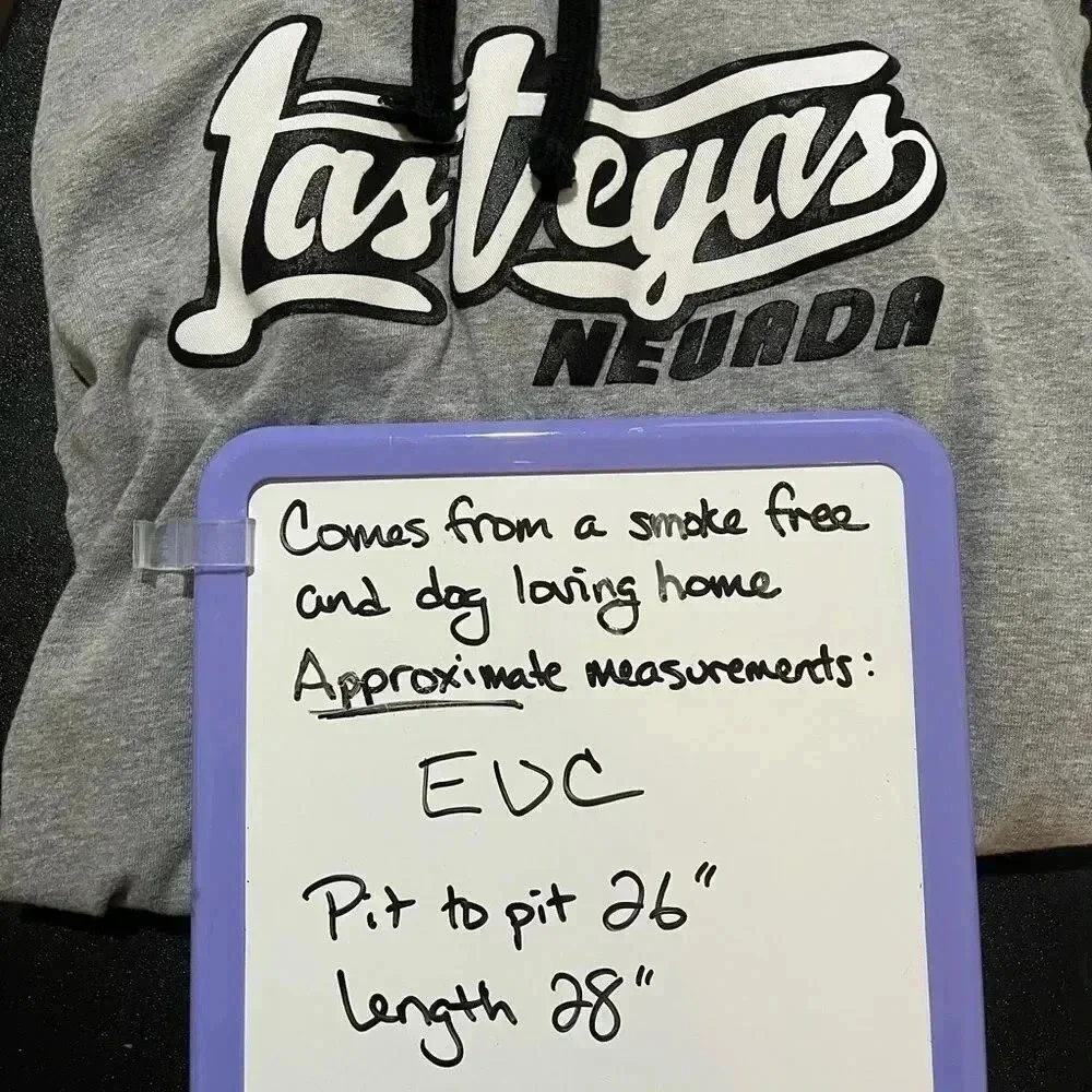 100% cotton XXL Las Vegas hoodie with raglan sleeves EUC - Picture 4 of 5